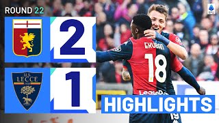 GENOALECCE 21  HIGHLIGHTS  Genoa strikers shine in heroic comeback  Serie A 202324 [upl. by Naugan781]