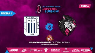 LigaDeDesarrolloJuvenilFemenino 2️⃣0️⃣2️⃣4️⃣  SUB 16  Alianza Lima 🆚 Colmillos FC [upl. by Gamali]