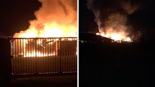 Shocking Footage Shows Devastation Of Tamworth Hospital Fire [upl. by Sarena]