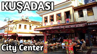 KUŞADASI CITY CENTER WALKING TOUR TÜRKİYE  OLD TOWN BAZAAR amp BAR STREET  April 2024  4k UHD 60fps [upl. by Lisette]