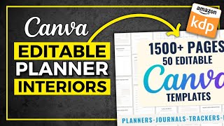 50 Editable Canva KDP Planners Templates [upl. by Seys298]