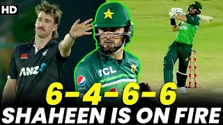 Shaheen Afridi is on Fire  Expensive Last Over 6️⃣4️⃣6️⃣6️⃣ Pakistan vs New Zealand  PCB  M2B2A [upl. by Nesyt]