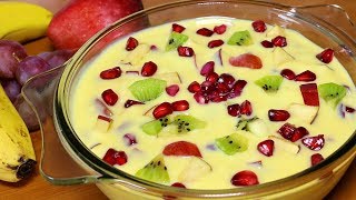 Fruit Custard Recipe  Easy Dessert Recipe  How To Make Fruit Custard At Home  Kanaks Kitchen [upl. by Adahsar]