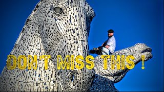 First time in Scotland  The Falkirk Kelpies  Queen Elizabeth II Canal walk [upl. by Akel]