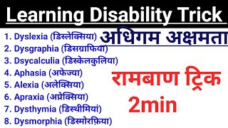 Learning Disability in Hindi  Dyslexia Dysgraphia Dsycalculia Aphasia Alexia Apraxia [upl. by Ahsea]