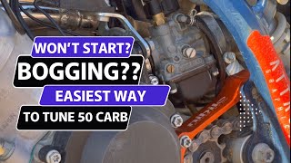 The easiest way to tune the ktm 50 carb and get your bike running right [upl. by Arsi]