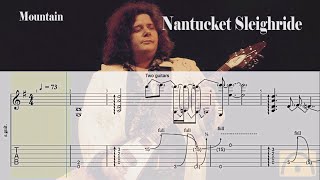 Nantucket Sleighride  Mountain  Guitar Tab [upl. by Selohcin302]