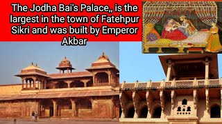 The Jodha Bais Palace is the largest in the town of Fatehpur Sikri and was built by Emperor Akbar [upl. by Linnell565]