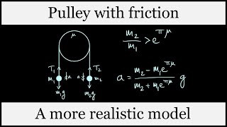 What if theres friction between the rope and the pulley Atwood machine [upl. by Llekcir]