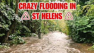 Flooding in St Helens Merseyside 300924 [upl. by Amikehs406]