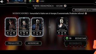 Torre Demoníaca batalla 10 jefe Jason Voorhees Mortal Kombat Mobile [upl. by Ratcliff62]