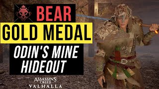 🥇 STUN BASH GOLD  Odins Mine Hideout  Trial of the BEAR  Mastery Challenge Tips  AC Valhalla [upl. by Ahseekal]