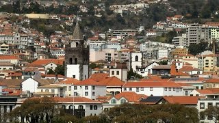 Portugal  Madeira Island Pt01  Funchal seen from seaside during arrival with cruise ship [upl. by Filippo233]