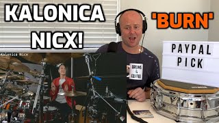 Drum Teacher Reacts Deep Purple  Burn  Ian Paice  Drum cover by KALONICA NICX [upl. by Ainitsirc]