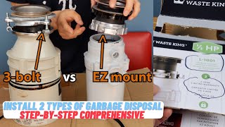 Install Garbage Disposal StepbyStep 3bolt or EZ Mount Comprehensive Guide Part 2 [upl. by Amand649]