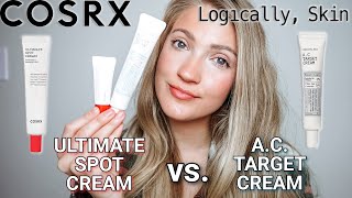 COSRX AC Ultimate Spot Cream vs Logically Skin AC Target Cream [upl. by Ahsen]