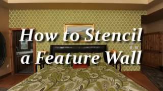 How to Stencil a Feature Wall Using a Wall Stencil by Cutting Edge Stencils DIY accent wall decor [upl. by Ledda610]