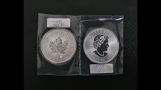 Review of Canadian Maple Leaf 1 oz Silver Coins [upl. by Gipsy]