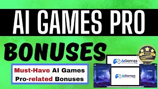 AI Games Pro Bonuses  Make Money with DFY Gamer Website [upl. by Wahs997]