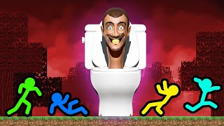 Stickman VS Minecraft Skibidi Toilet Horror Survival  AVM Shorts Animation [upl. by Nathanil]