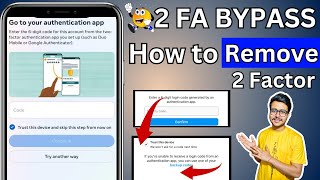 Facebook go to your authentication app problem 2024  Two factor authentication lost phone code [upl. by Sussna]