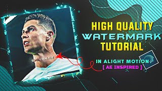 GLOWING MIRROR WATERMARK IN ALIGHT MOTION  TUTORIAL  AE INSPIRED WATERMARK IN ALIGHT MOTION [upl. by Surdna482]