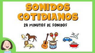 Sonidos Cotidianos 💜 Ejercicios de discriminación auditiva 💙 20 minutos de sonidos [upl. by Ilenna]