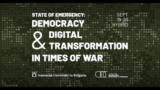 State of Emergency Democracy and Digital Transformation in Times of War Panel 6 [upl. by Mavilia]