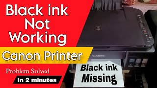 Black Ink not Printing in Canon Printer  Problem solved canon printer solve [upl. by Harragan]