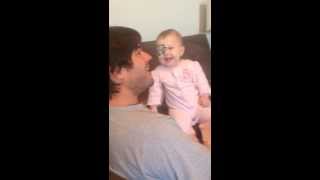 Baby laughing at daddys fake accent part 2 [upl. by Neeli]