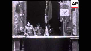 Il Duce Addresses Fascists ampaposamp174 200000 On Fascist Birthday [upl. by Eada]