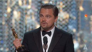 Leonardo DiCaprio winning Best Actor  88th Oscars 2016 [upl. by Hercules]