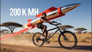 Pedal Powered Rocket The 200 kmh Bike Without a Motor in Africa savanna [upl. by Kahn802]