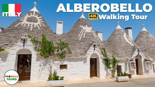 Alberobello Italy Walking Tour  4K  with Captions  Prowalk Tours [upl. by Nevarc907]