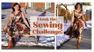 I took the Sewing Challenge Can You Make A Dress In Less than 3 HoursWalkAway Dress Butterick 6015 [upl. by Cynthea381]