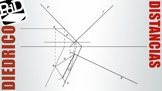 Distancia entre un punto y una recta Sistema Diédrico [upl. by Noam24]