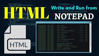 Write and Execute HTML from NOTEPAD shorts [upl. by Westley25]