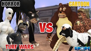 Horror vs Cartoon Turf War  Horror vs Cartoon S4  SPORE [upl. by Fisher]