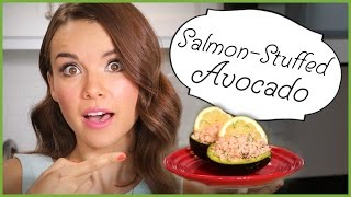 Ingrid Dishes  SalmonStuffed Avocado  Recipes from Missglamorazzi [upl. by Arze]