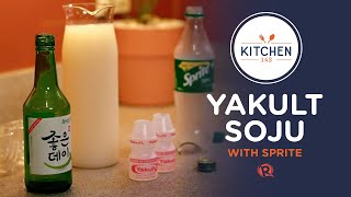 Kitchen 143 How to make Yakult Soju with Sprite [upl. by Horvitz340]