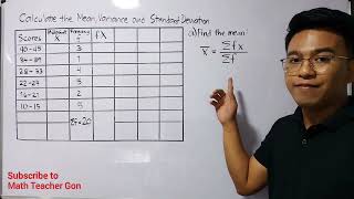 Statistics How to Calculate Mean Variance and Standard Deviation of Grouped Data [upl. by Adams]