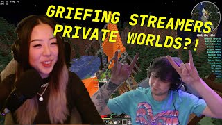 Minecraft Griefing  JOINING STREAMERS PRIVATE WORLDS Episode 46 [upl. by Chiles411]