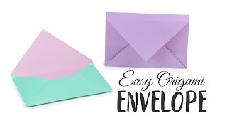 Super Easy Origami Envelope Tutorial  DIY  Paper Kawaii [upl. by Aicilla]