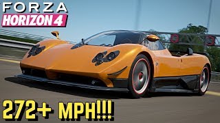 FORZA HORIZON 4  272 MPH Pagani Zonda Cinque Setup [upl. by Sherr165]