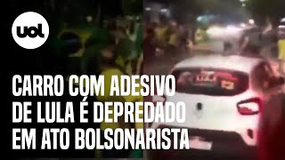 Vídeo mostra carro sendo depredado por bolsonaristas em ato golpista na Paraíba [upl. by Elenore]