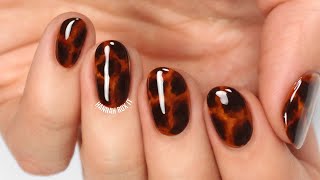 Tortoise Shell Nail Art without gel [upl. by Htaek11]