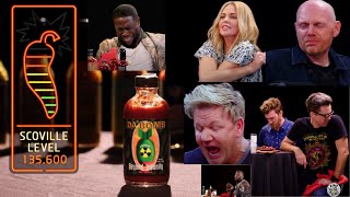 Hot Ones quotDa Bombquot Best Celebrity Reactions  Part 1 [upl. by Niarda954]