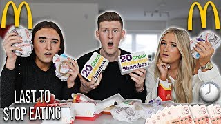 Last to STOP Eating MCDONALDS Wins £100  Challenge [upl. by Anitnas]