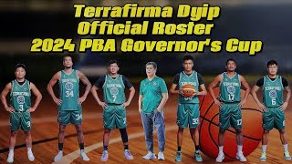 PBA Updates  Terrafirma Dyip Official Roster for 2024 PBA Governors Cup [upl. by Hermon]