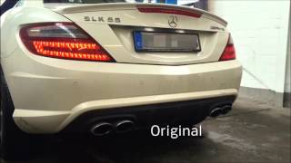 Underground Exhaust Mercedes R172 SLK55 AMG Stage 3 Sound V8 loud [upl. by Denzil]